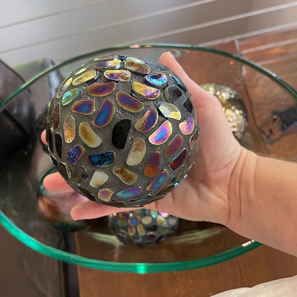 Mosaic Decorative Decor Balls- Set of 4 - Picture 4 of 7